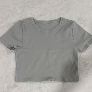 Gray Cropped T-Shirt